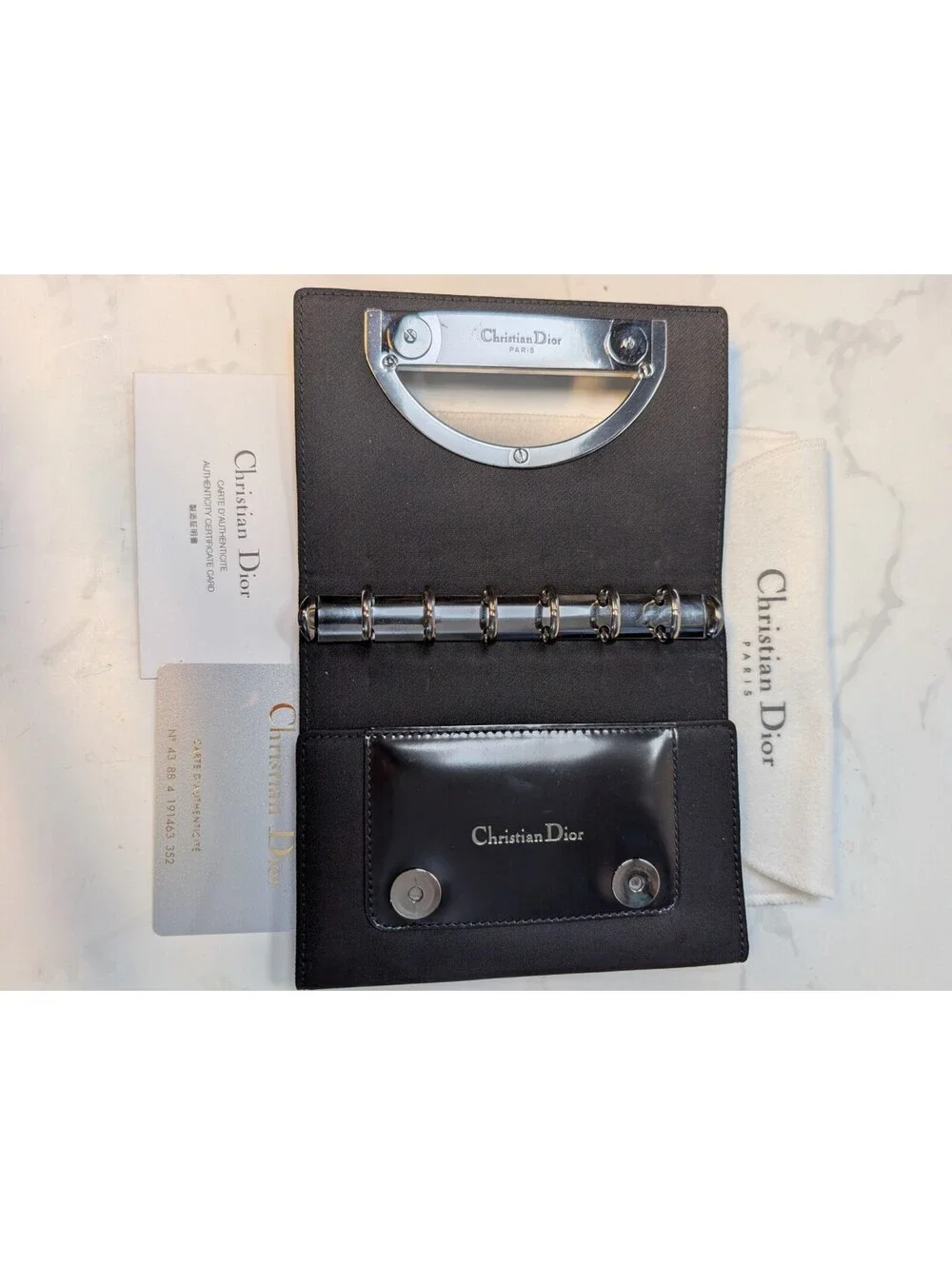 Christian Dior Malice Agenda NOS Black 6 Ring Box Dust Cover COA Authentic